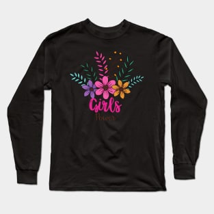 Girl Power Flower Long Sleeve T-Shirt